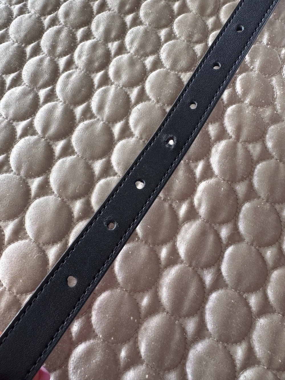 Fashion Designer Black Leather Belt with Gold Double-Buckle - Picture 9 of 11